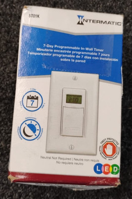 Intermatic ST01K Astronomic Digital In-Wall Timer - White - OBN , Q2