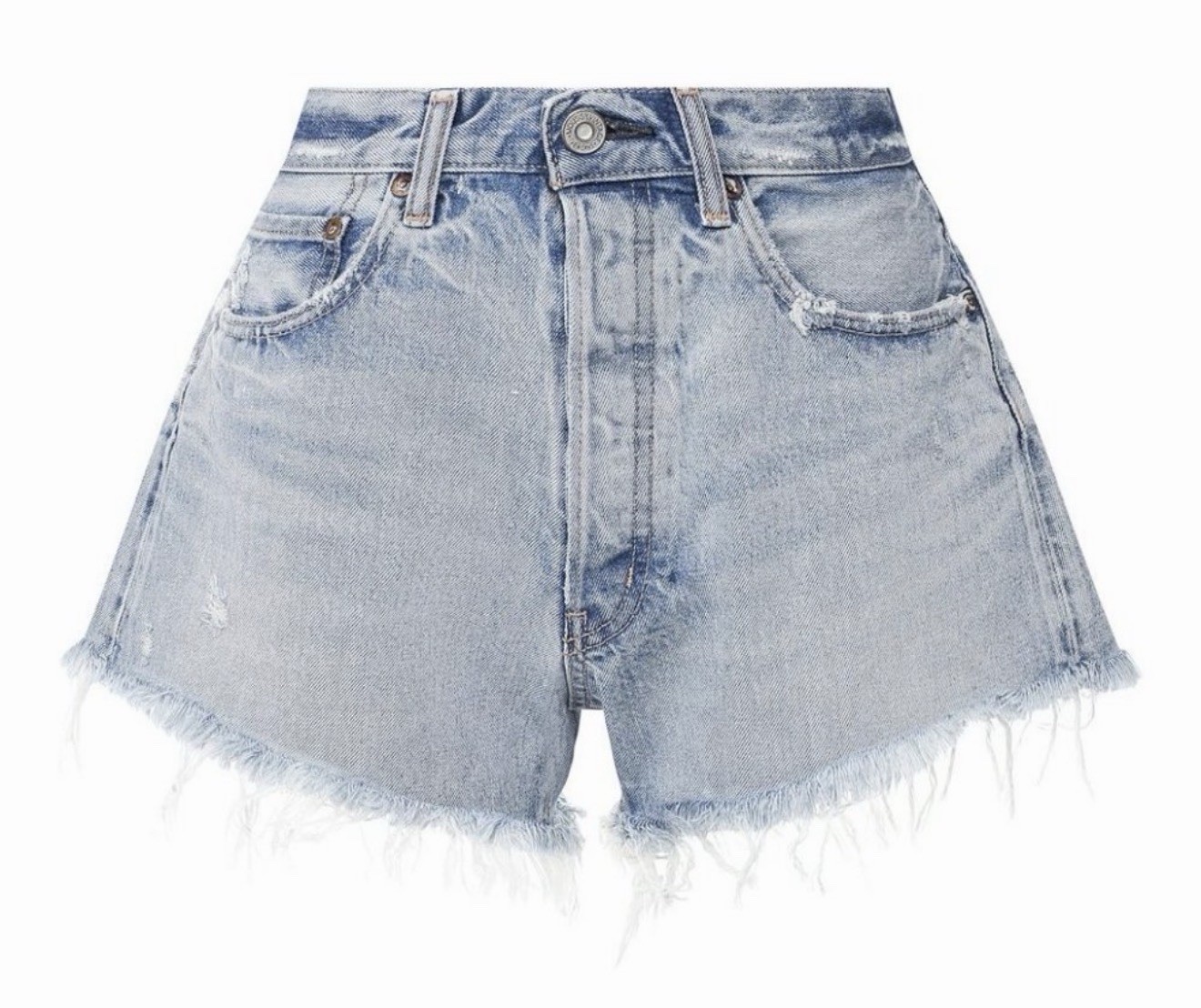 NWT Moussy Vintage Matthew Shorts Distressed Blue Size 30 Streetwear Casual