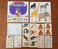 Vintage HTF 70s 80s 90s Mrs Grossman Scrapbook Stickers - Baby Eric Carle Animal