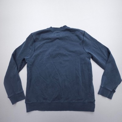 Union Sea WA Henley Sweatshirt Mens Large Blue Cotton Knit Coastal 