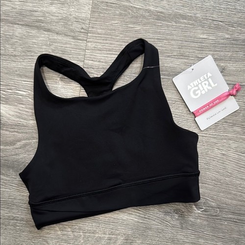 NWT Athleta Girl Transcend Crossover Bra Black Size Large / 12 - Picture 4 of 7