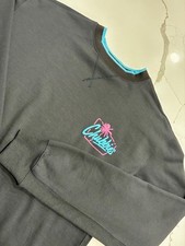 Chubbies Sweatshirt Blac Wknd Rec Graphic Print Neon Palm Tree Mens L