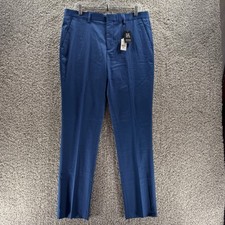 Express Pants Men 32x32 Blue Extra Slim Dress Pants Stretch New With Tags Preppy
