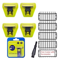 Replacement Heads for Philips One Blades QP2515 QP2520 QP6520 W/ 5 Guide Combs
