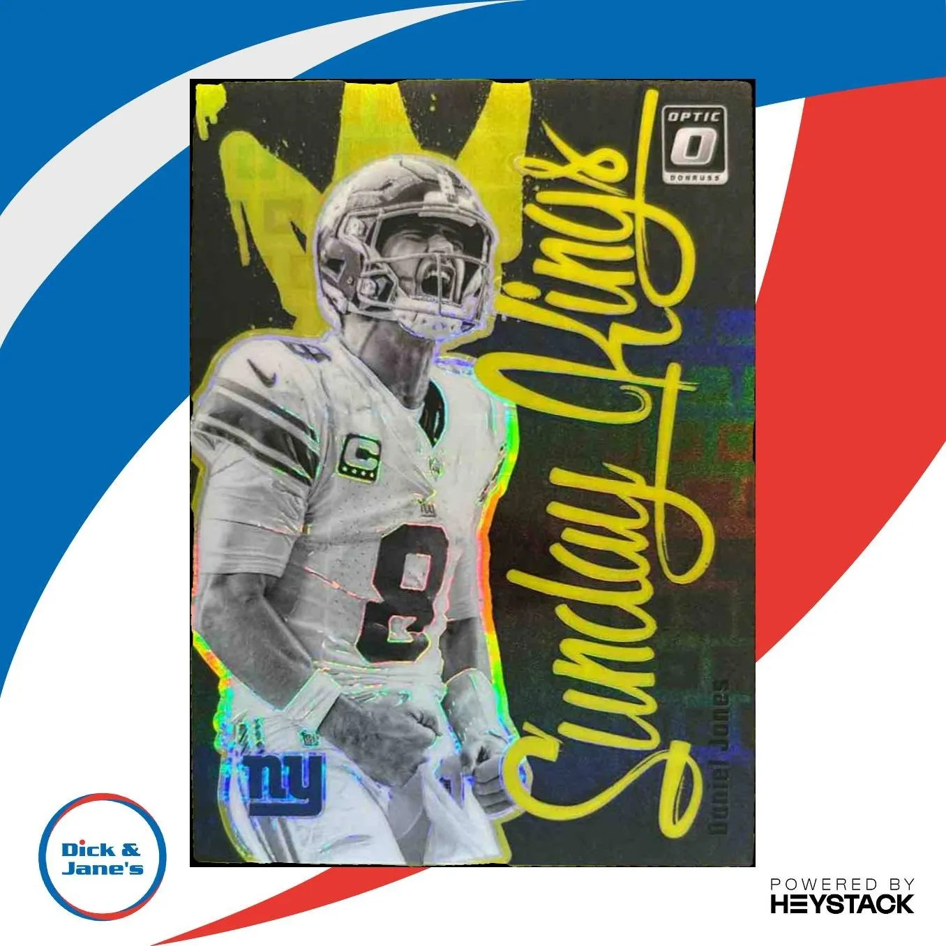 2024 Donruss Optic Daniel Jones Sunday Kings Black Pandora 19/25 #29 Giants