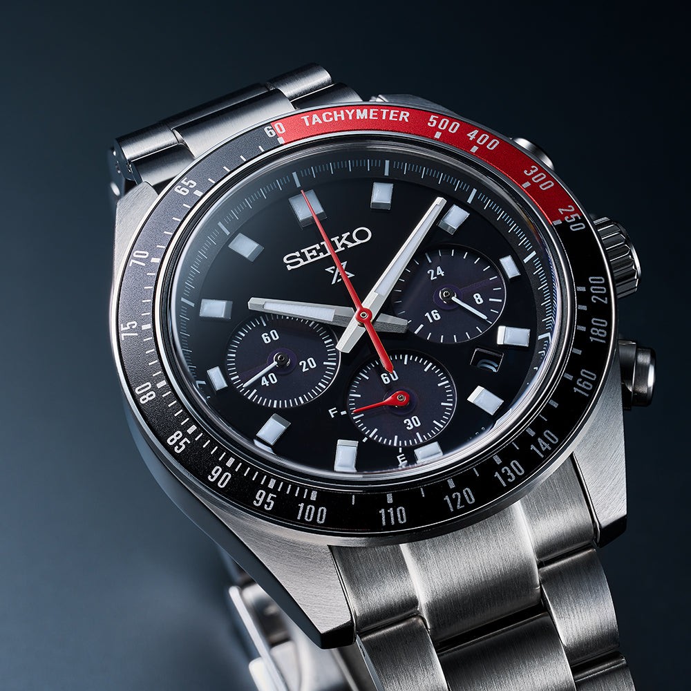 SEIKO PROSPEX SBDL099 SPEEDTIMER Solar Chronograph Watch Red x