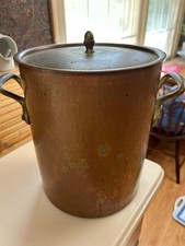 Vintage Lamalle NY City hammered Copper stock pot 11 x 9 d over 10 lbs