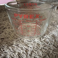 Pyrex 4 Cup 1 L Red Measuring Glass Corning Ware Made In USA Rare