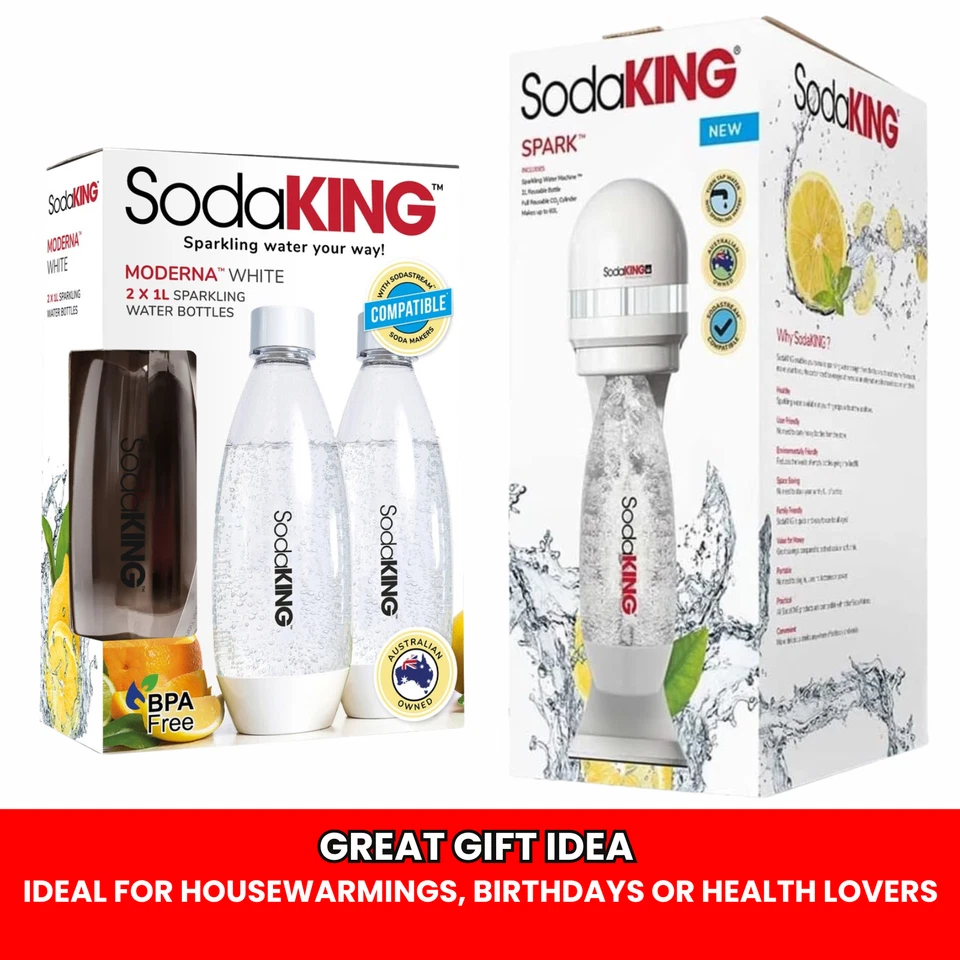 SodaKING carbonation bottle twin pack