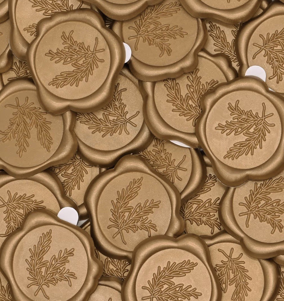  100 Piece Gold Wax Seal Stickers Envelope Seals, Self Adhesive 
