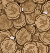 100 Piece Gold Wax Seal Stickers Envelope Seals, Self Adhesive
