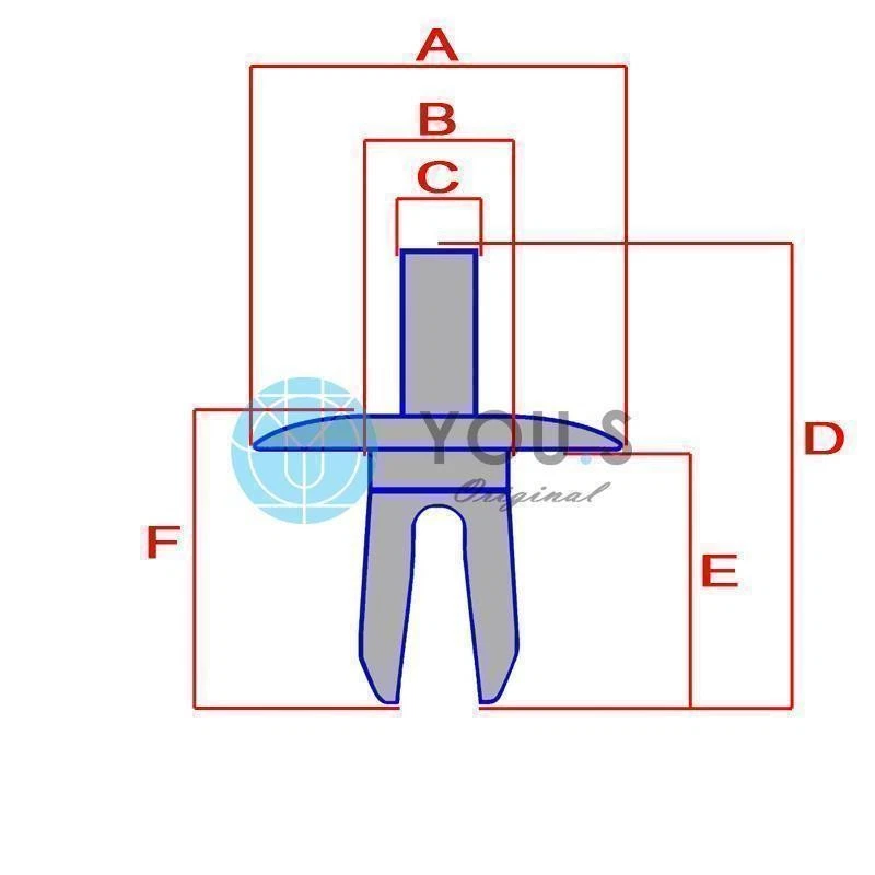 YOU.S Body Shell Exterior Trim Replacement Expanding Rivet Clips 100pcs for Peugeot - Image 3 of 3