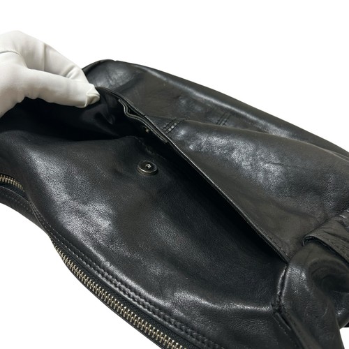438 00s archive Yohji Yamamoto archive cowhide leather bag black 00s men - Picture 15 of 24