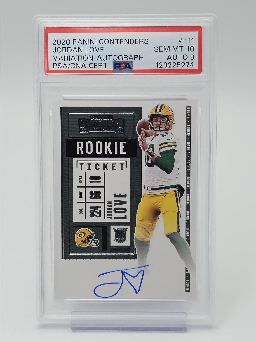 Jordan Love Panini Contenders #111 Variation-Autograph