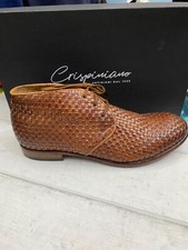 CRISPINIANO men's shoe size Eu 42 brown braided leather CR05