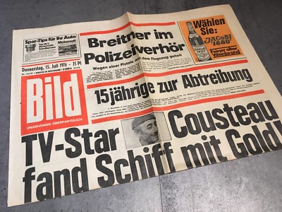 BILDzeitung 15.07.1976 Juli 15.7.1976 Geschenk Geburtstag 43. 44. 45. Olympia