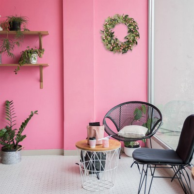 Künstliches Süßes Alyssum Girlande Roségold Schimmernde Wand