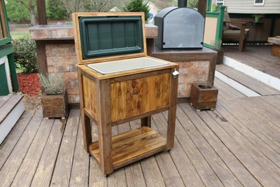 wooden ice chest