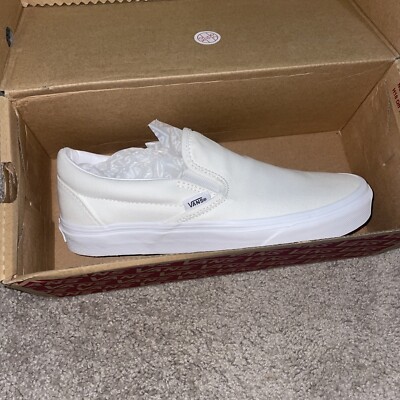 Classic Slip-On True white Vans Shoe (Right Shoe Only) 7M And 8.5W For Amputee