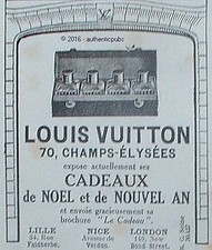 PUBLICITE LOUIS VUITTON NECESSAIRE DE TOILETTE MALLE VOYAGE DE 1923 FRENCH AD