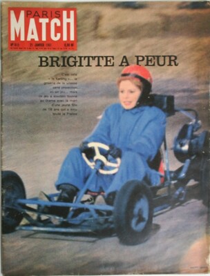 PARIS MATCH BRIGITTE BARDOT JEAN GACHASSIN ELSA MARTINELLI LIZ TAYLOR MAHARAJAHS