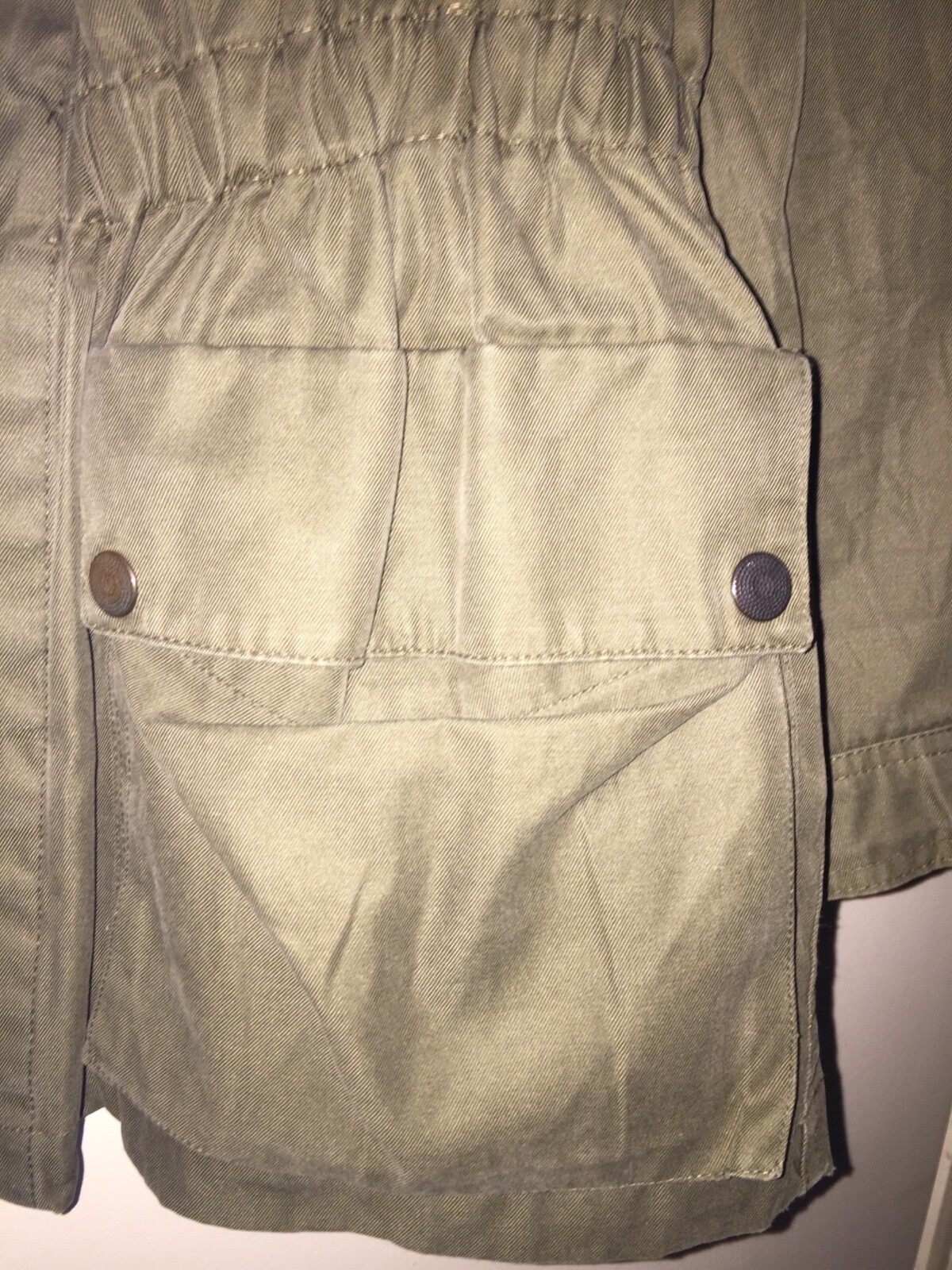 Green Army jacket with pockets size M eBay