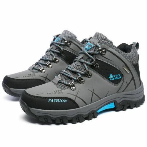 Herren Wasserdichte Knöchelstiefel Outdoor Leder Stiefel Wanderschuhe Stiefel - Bild 16 von 28