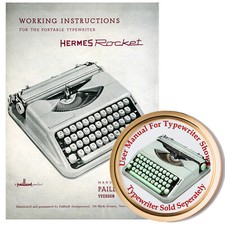 Hermes Rocket Typewriter (With Ribbon Color Selector) User Instruction Manual thumbnail