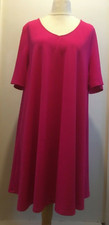 Very Short Sleeve Dress V Neck Short Stretch Size 20 Uk BNWT Defect Hot Pink