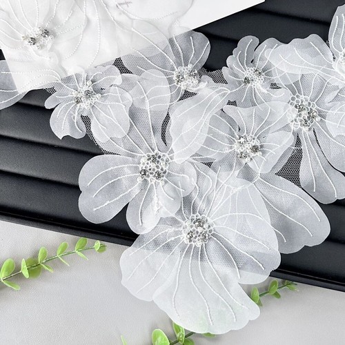 Lace Flowers Cloth Decoration Patch Mesh Lace Embroidered Patch - Picture 7 of 16
