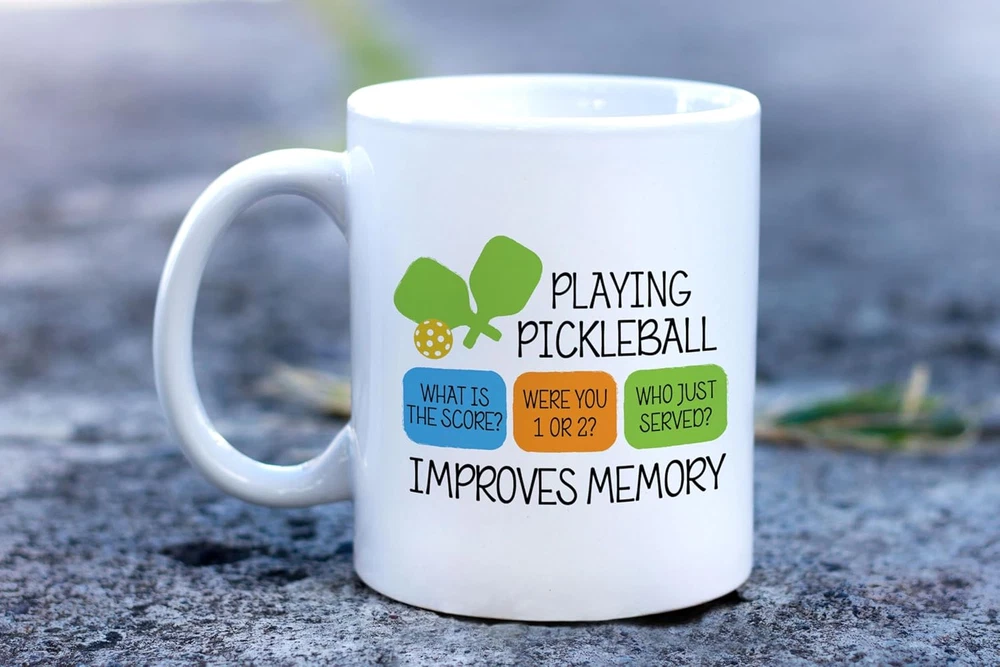Pickleball Improves Memory Mug | Pickleball Accessories | Gift for Grandma | Gif