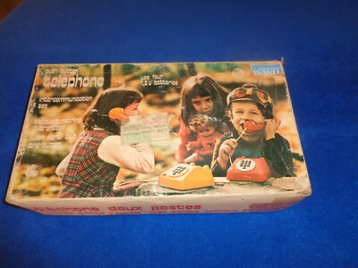 Vintage Collectible Montgomery Ward Kids  Intercom Telephone Set