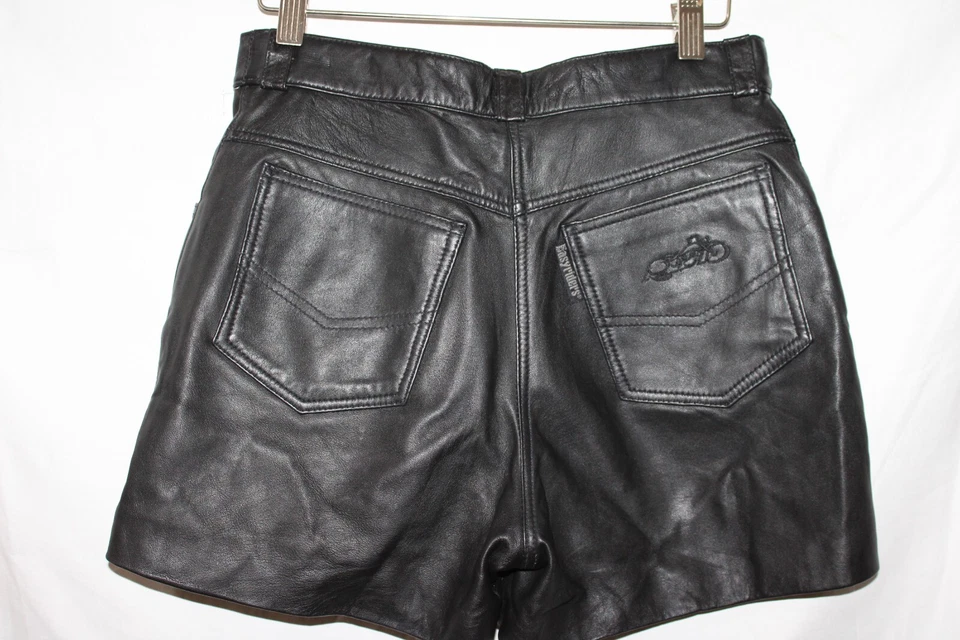 Pantalones cortos de cuero EASY RIDERS talla pequeña Foto 2 de 3