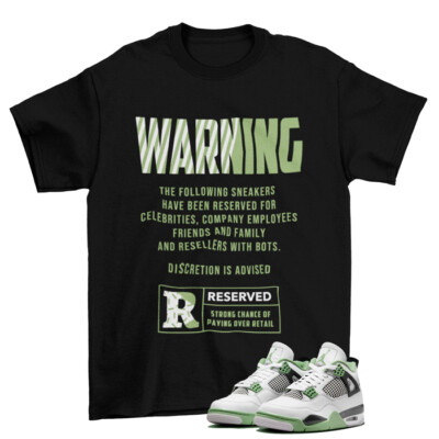 Reserved Sneaker Shirt to Match Jordan 4 Retro Seafoam Oil Green AQ9129-103