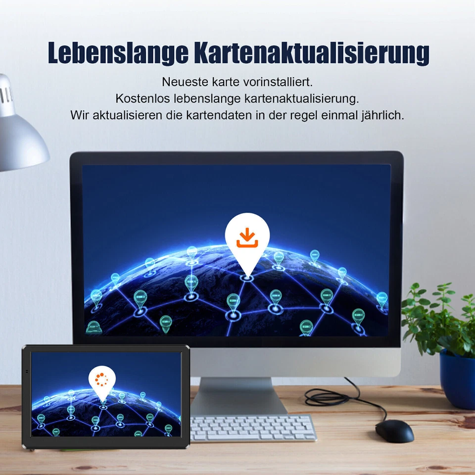 7 Zoll GPS Navi Navigation für Auto LKW PKW Navigationsgerät 8GB EU Karte 2025 - Bild 4 von 4