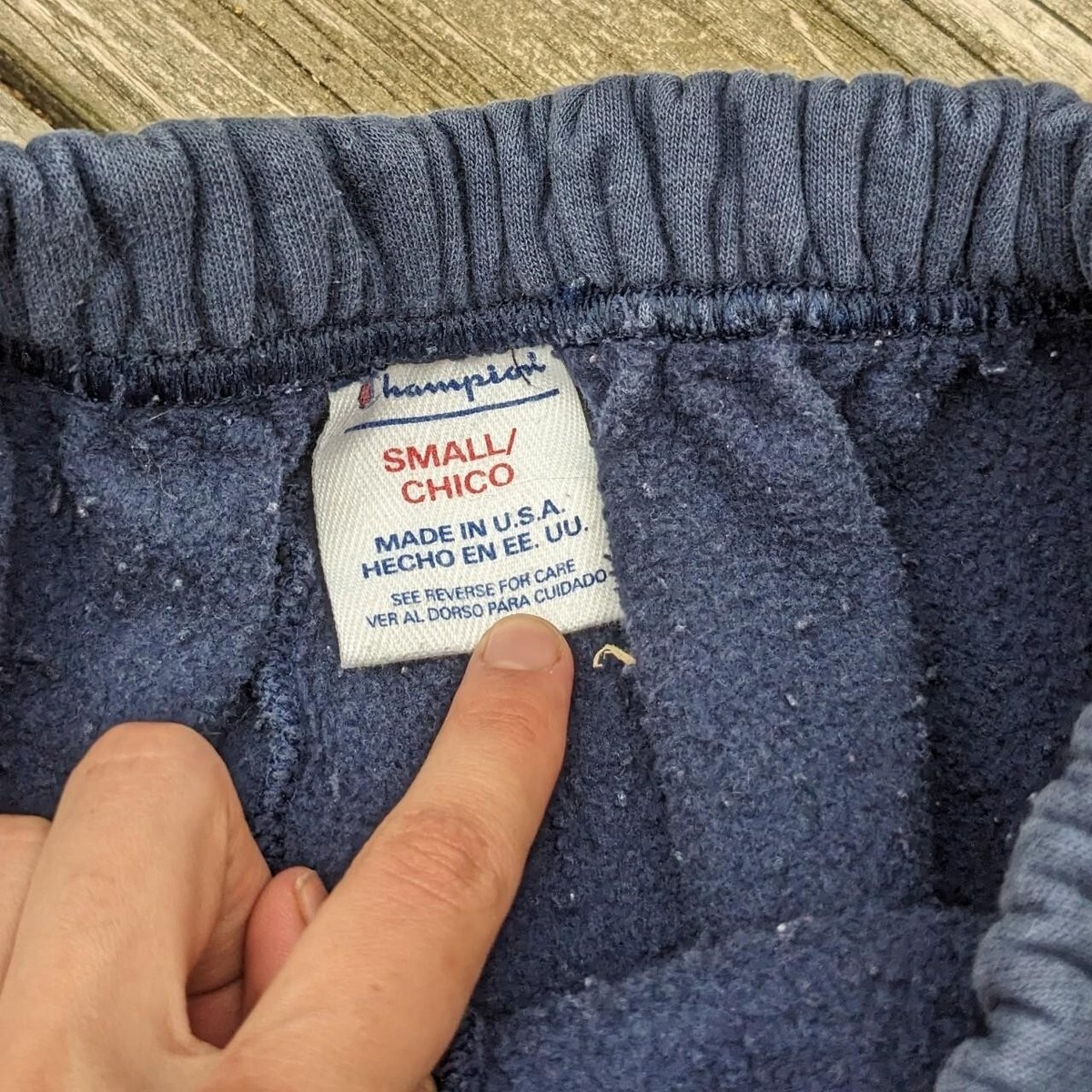 Vintage 90s Champion Made In USA Sweatpants Navy Blue Size Small