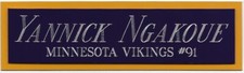 YANNICK NGAKOUE VIKINGS NAMEPLATE FOR AUTOGRAPHED SIGNED FOOTBALL-HELMET-PHOTO