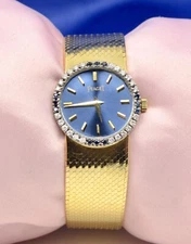 Vintage Ladies' Piaget 18K Yellow Gold watch w/Diamonds,Sapphires Ref.926 B2