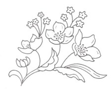 Embroidery Transfer Iron On Flower Floral Summer Buttercup Posy 6 x 6cm