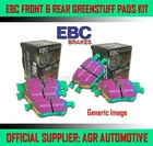 EBC GREENSTUFF FRONT + REAR PADS KIT FOR TOYOTA COROLLA 1.6 GT FWD AE82 1984-87