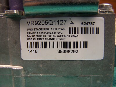 Honeywell VR9205Q1127 2-Stage NAT Gas Valve Nordyne Gibson 624787 | eBay
