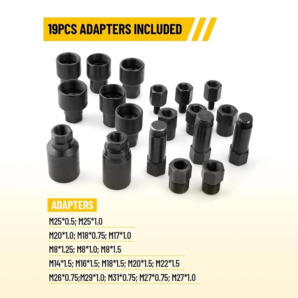 Extracteur d'injecteur diesel pneumatique avec 19 adaptateur 21 pièces - Photo 3/4