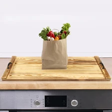 Noodle Board Stove Cover Pine Wood Stove Top Cover fit: Electric Stove Gas Stove