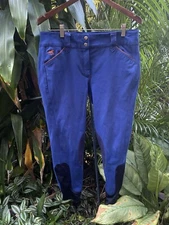 Piper By Smartpak Women's Pants Size 30R Blue Breeches Equestrian Horse Riding
