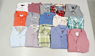MEN'S SHIRT BUNDLE x 15 Various Sizes inc TOMMY HILFIGER TED BAKER NEXT