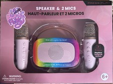 Karaoke Portable Party Machine Wireless LED karaoke Speaker With 2 Mics New
