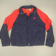 Nike Full Zip Windbreaker Men's Size Large Colorblock Blue Red VTG