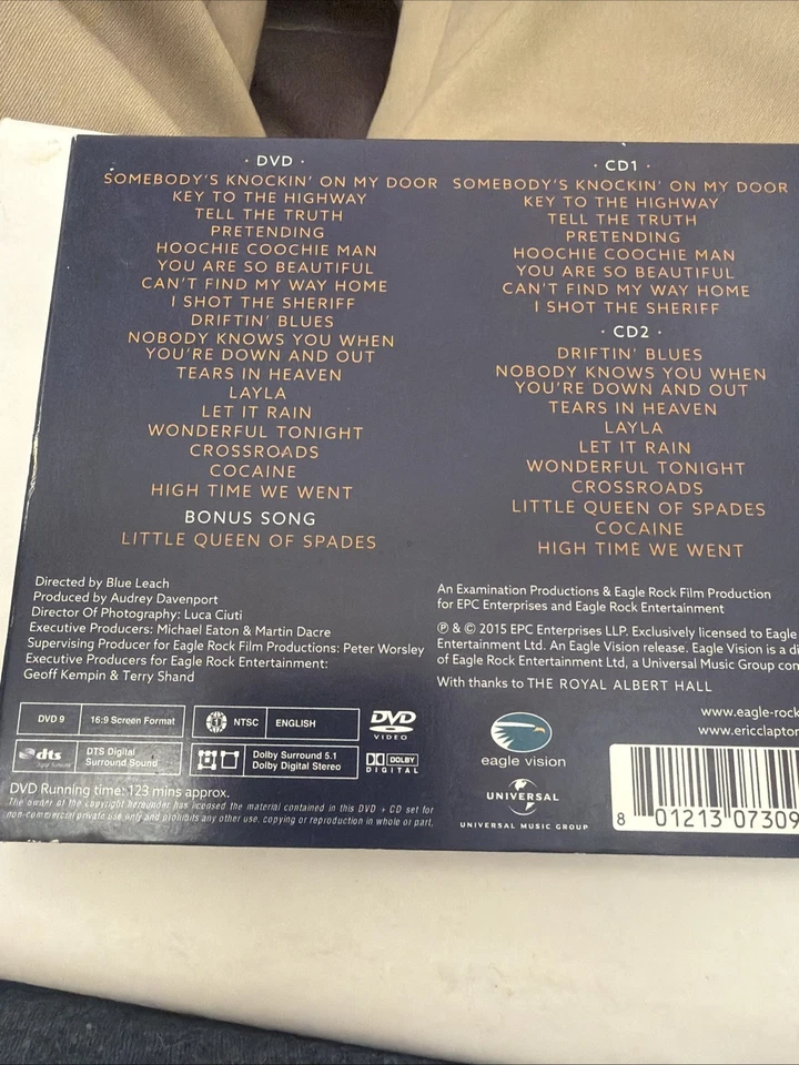 Eric Clapton: Slowhand at 70: Live at the Royal Albert Hall (2-CD/DVD, 2015) — 第 2/4 张图片