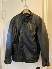 Hein Gericke x Harley Davidson Leather Biker Jacket Adult Size 46 Tall vintage - product listing photo
