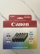 Canon Complete Set Cartridges 281 Black, 280 XL -C, M, Y